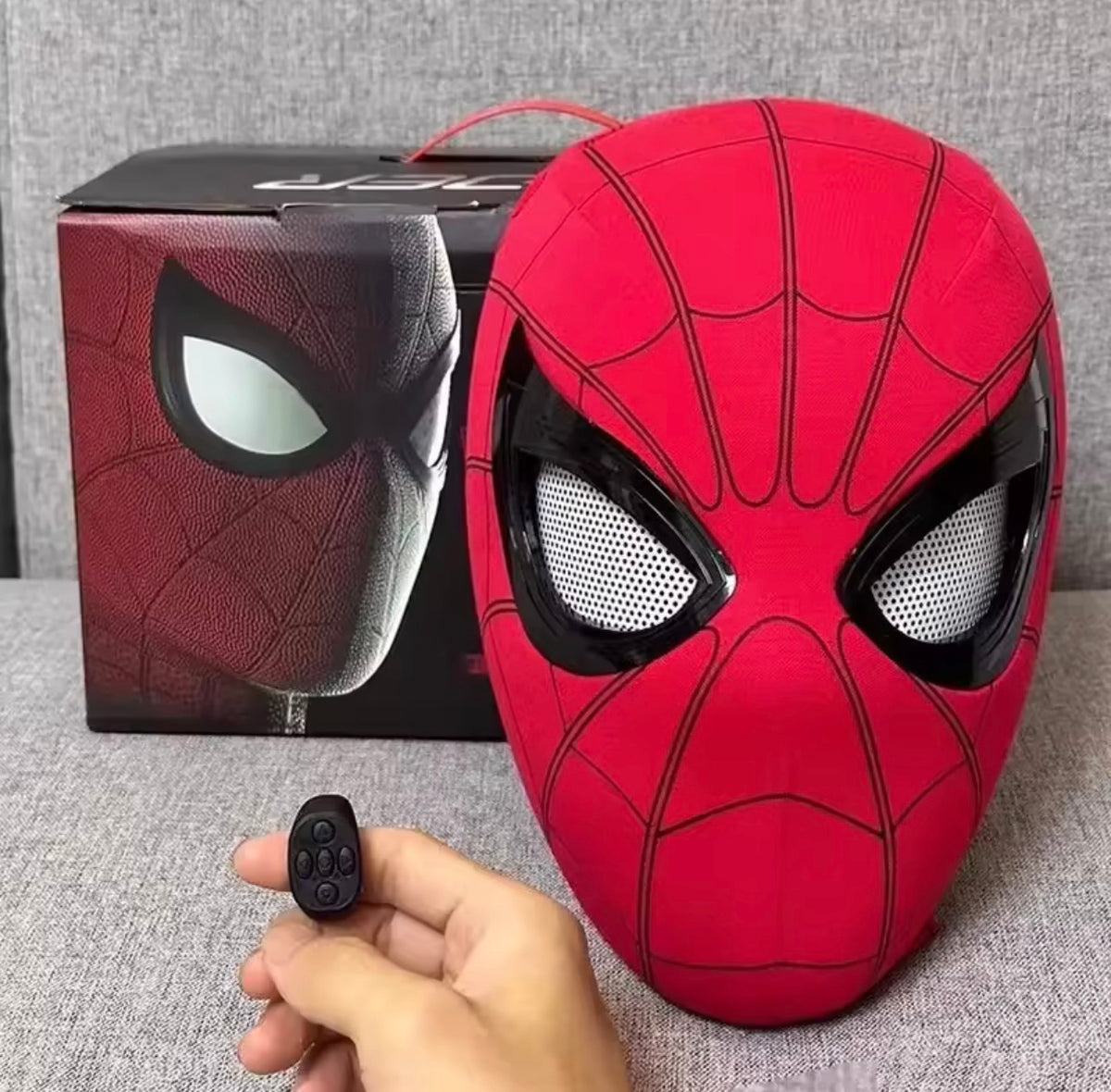 Electronic Spider-Man Style Face Mask with Ring Remote