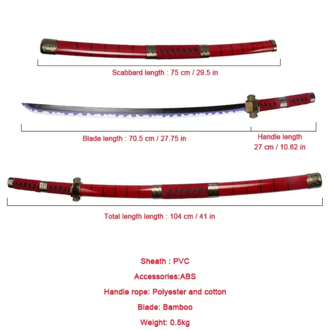 105 cm Zoro swords One piece from One For All anime store