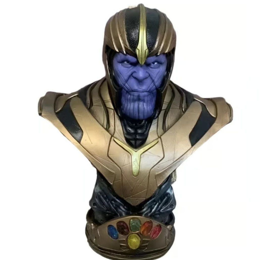 Avengers Iron Man Anime Peripheral Marvel Black Panther Bust 1:1 Figure Bust Living Room Ornament Large Resin Collection Gift