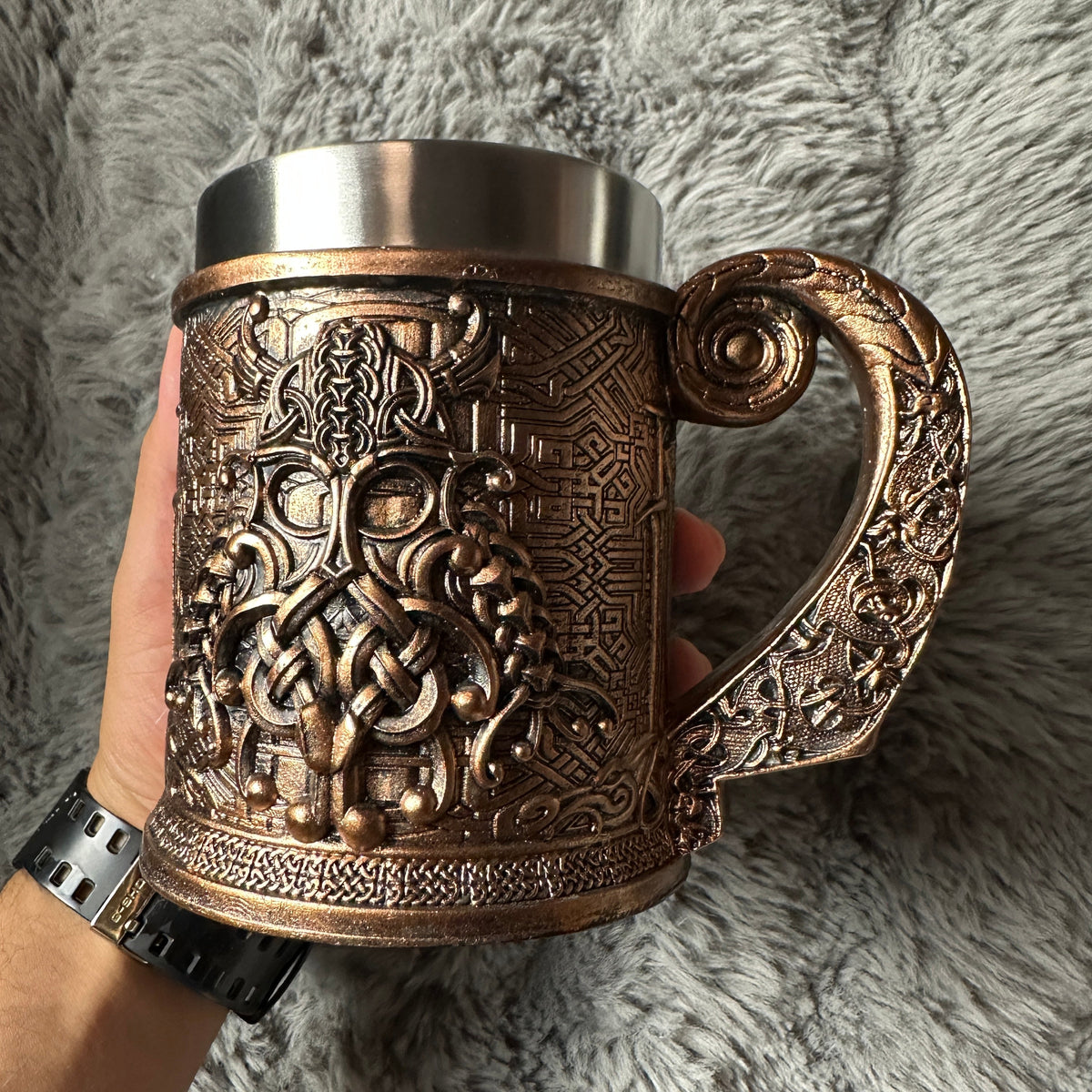 Norse Viking Helmet Mug - Vintage Style Valhalla Tankard Gift