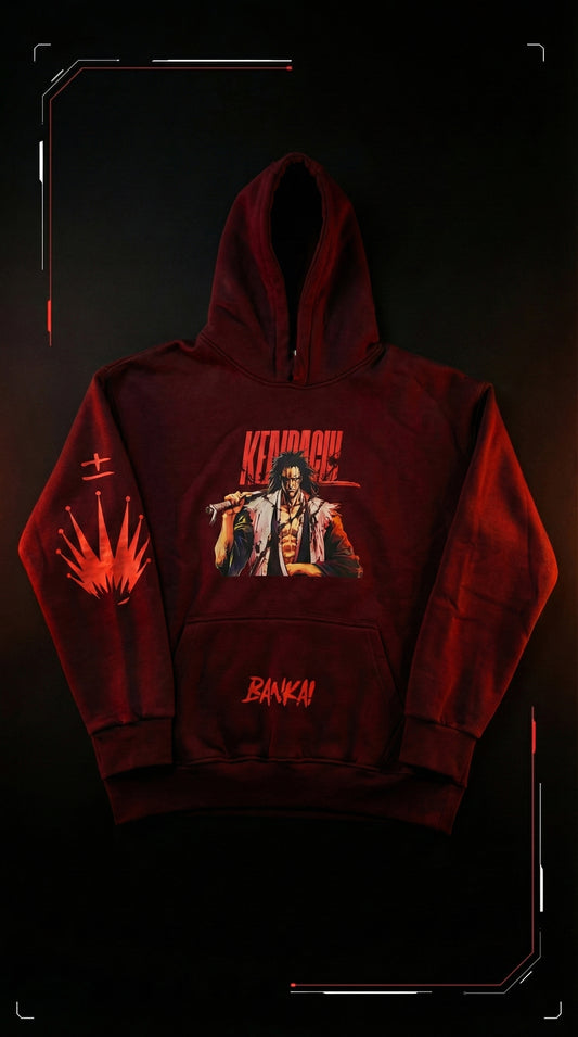 Zaraki Bleach Hoodie - Burgundy | Anime Hoodies Egypt