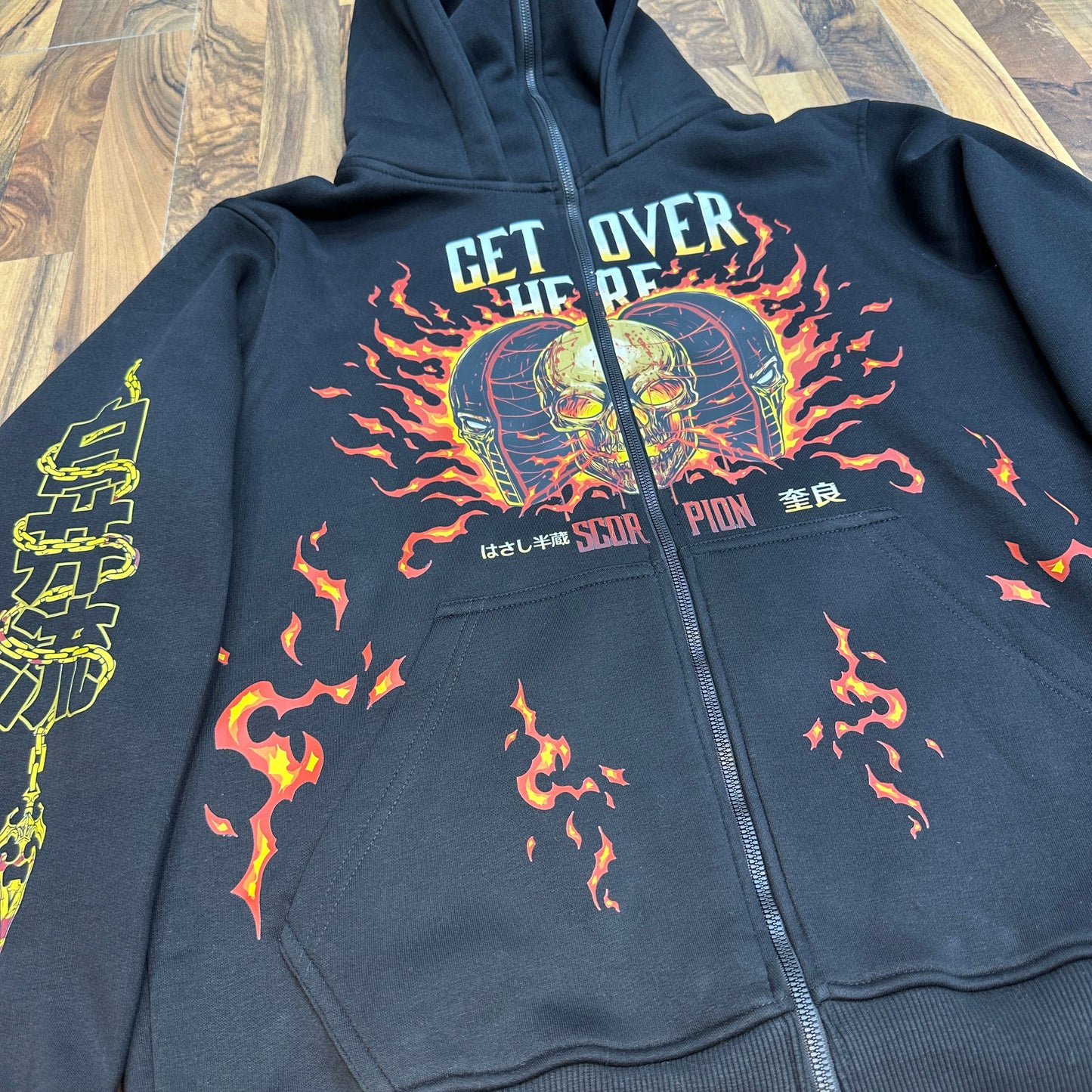 Scorpion from mortal Kombat ninja hoodie from One For All anime store