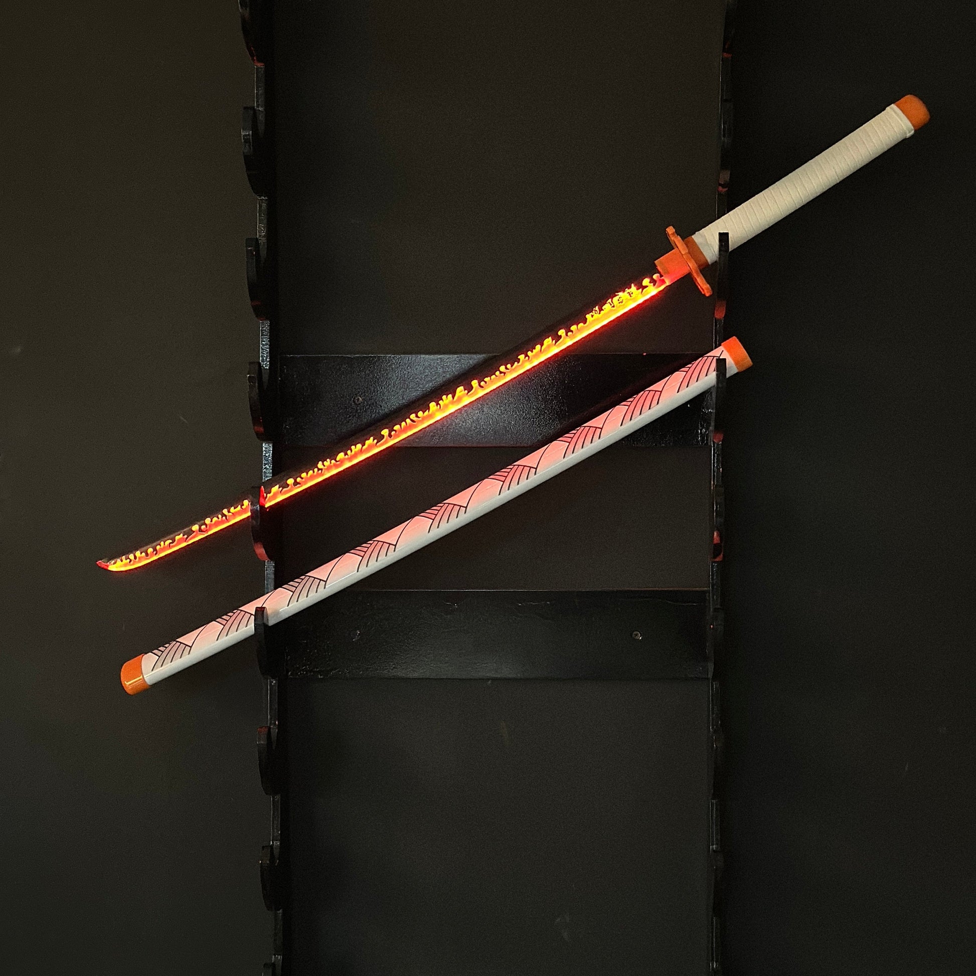 LED Light Demon Slayer Katana Luminous Sword Tomioka Giyuu Anime Cosplay Prop Knife Real Japanese Katana Samurai Lightsabre Toy