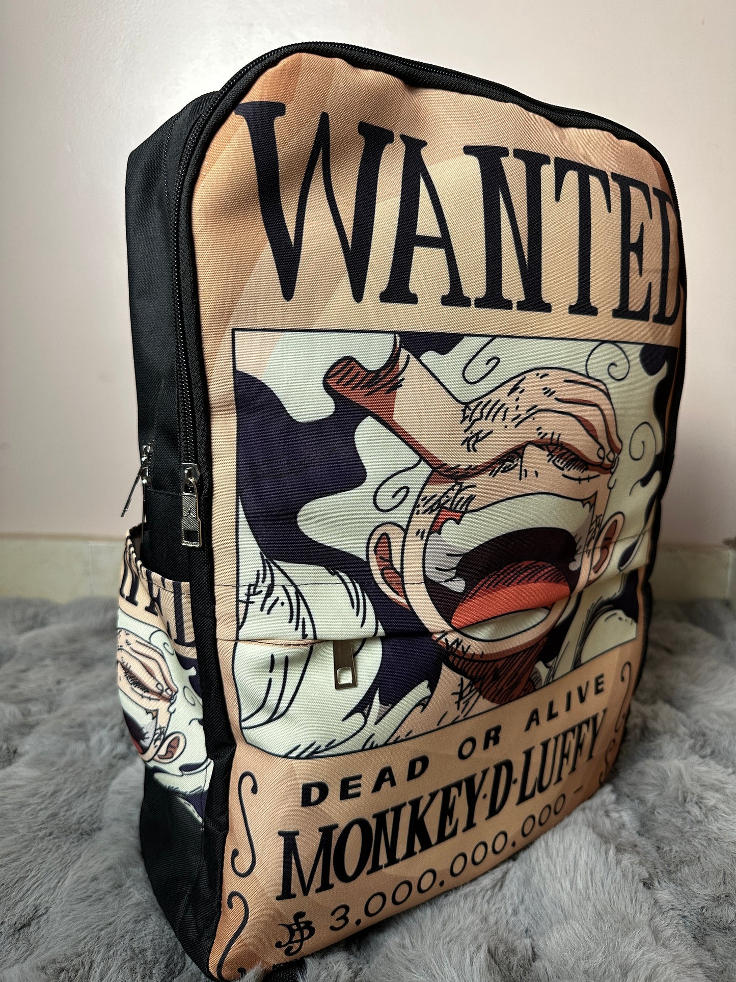 One piece luffy wanted back bag