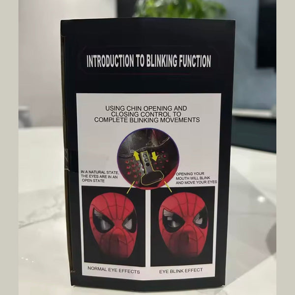 Classic Red Spider Superhero Mask with Blinking Eyes chain control