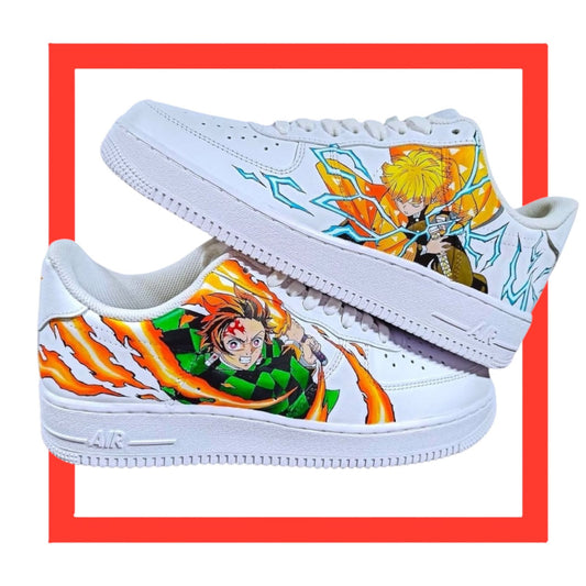 Demon slayer mirror air force anime shoes