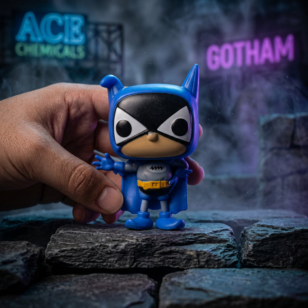 Bat Hero Action Figures - Chibi Caped Vigilante Collectible Toys