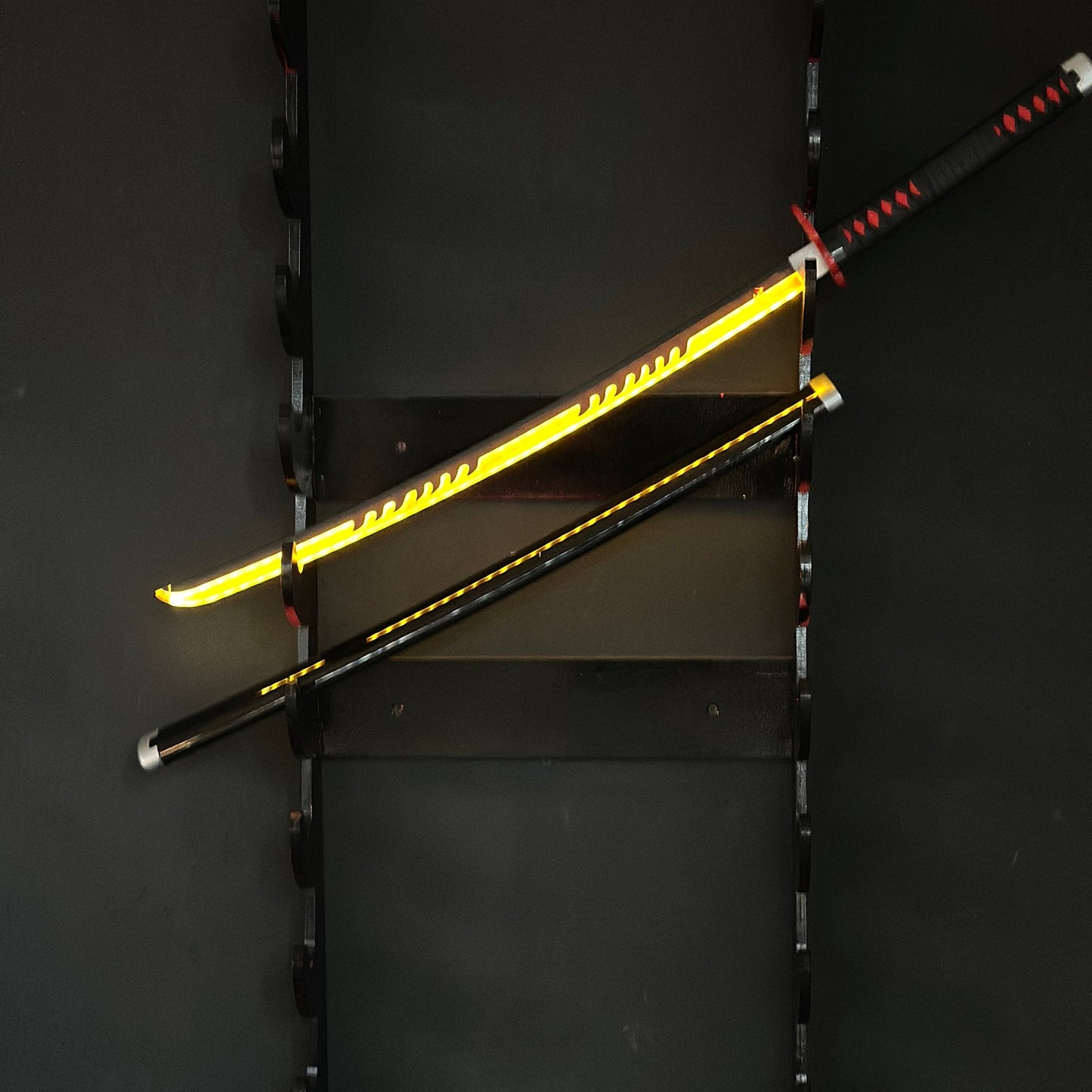 LED Light Demon Slayer Katana Luminous Sword Tomioka Giyuu Anime Cosplay Prop Knife Real Japanese Katana Samurai Lightsabre Toy