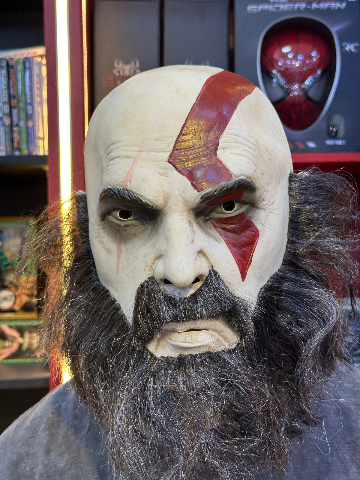 Kratos God of War Cosplay Mask with Beard