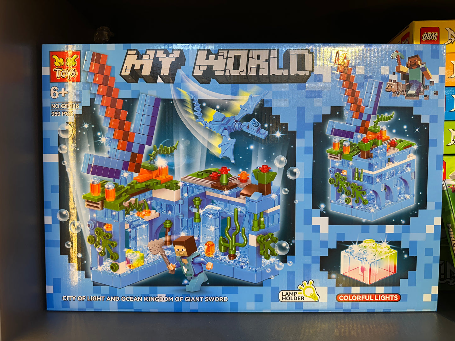 My World Assembling Building Lego Blocks & Minifigures Set