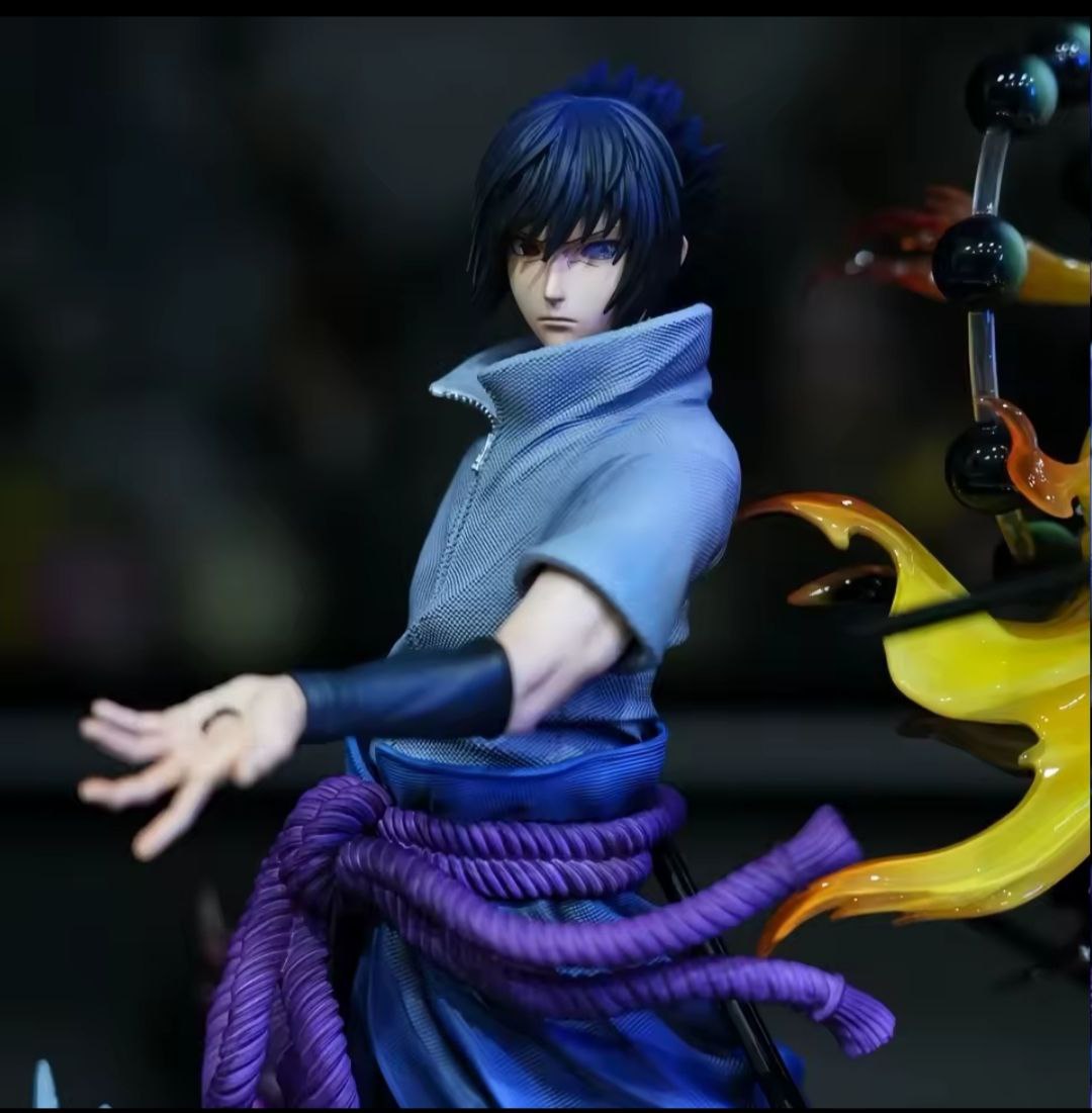 Anime Naruto Shippuden Figurine Naruto Uzumaki Uchiha Sasuke Action Figure 38cm PVC Toy Statue Collection Model Birthday Gifts