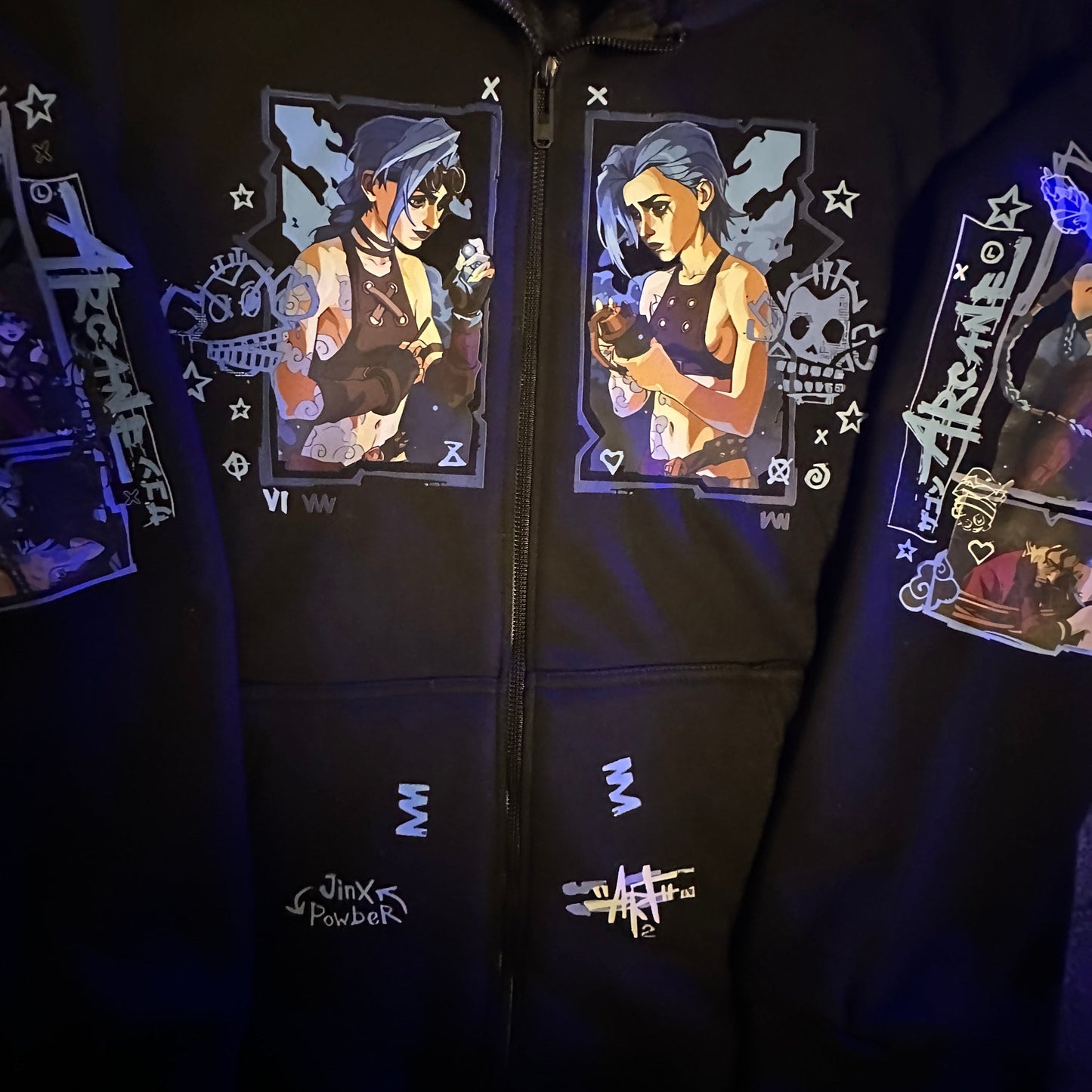 Jinx sweatshirt hoodie with zipper | Arcane jinx lover