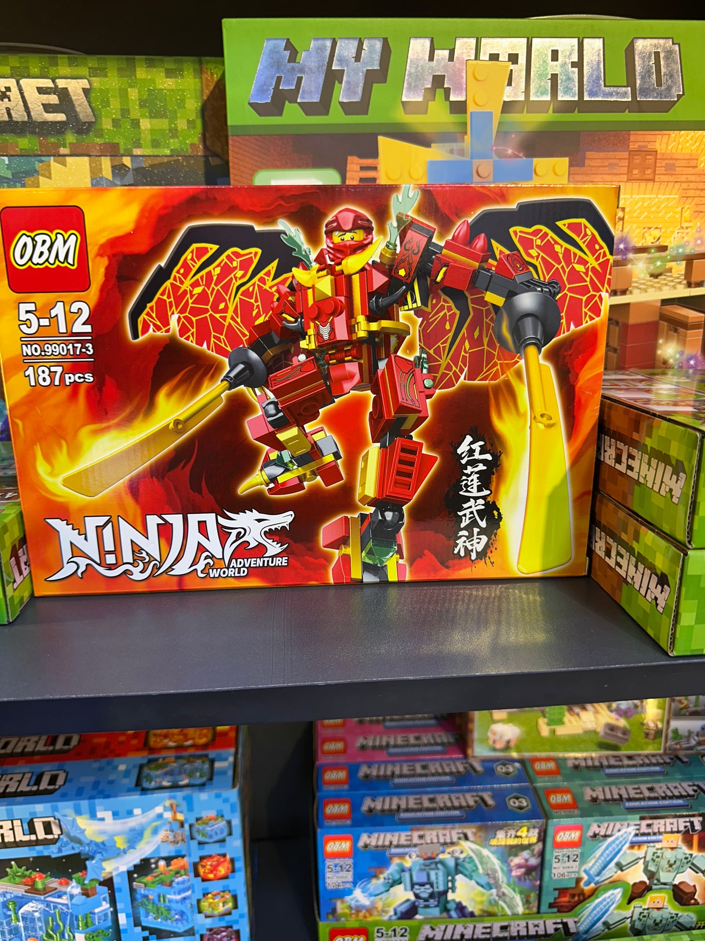 OBM Ninja Adventure World 4-in-1 Element Mech Warrior Action Figure Building Blocks Set