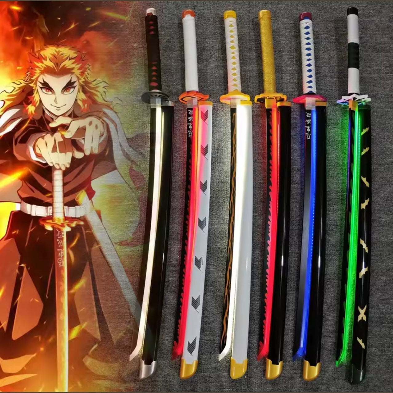 LED Light Demon Slayer Katana Luminous Sword