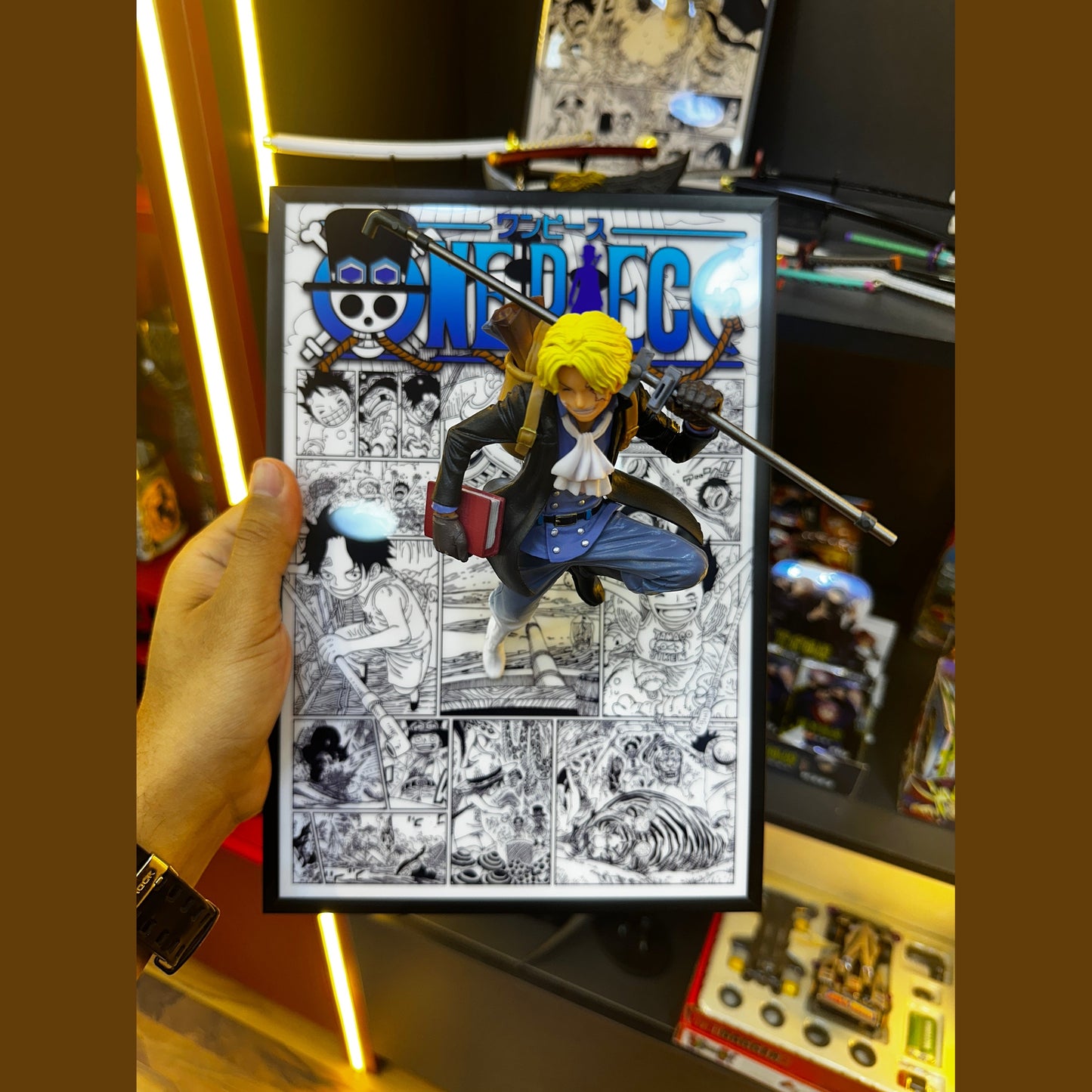One piece characters frame figure