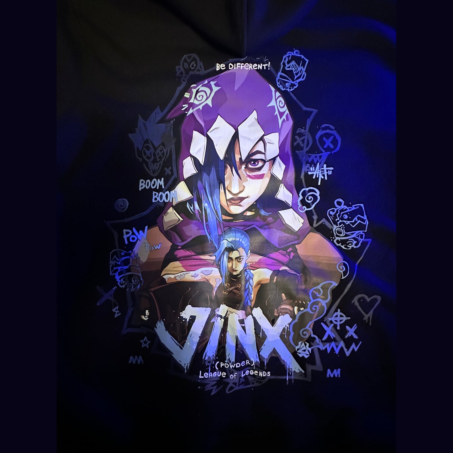 Jinx sweatshirt hoodie with zipper | Arcane jinx lover