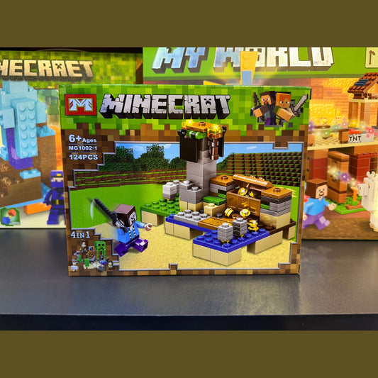 Minecraft 4-in-1 Building Blocks Set – Collectible Action Figures & Playsets MG1002