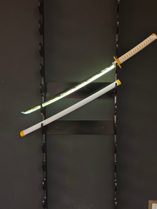LED Light Demon Slayer Katana Luminous Sword Tomioka Giyuu Anime Cosplay Prop Knife Real Japanese Katana Samurai Lightsabre Toy