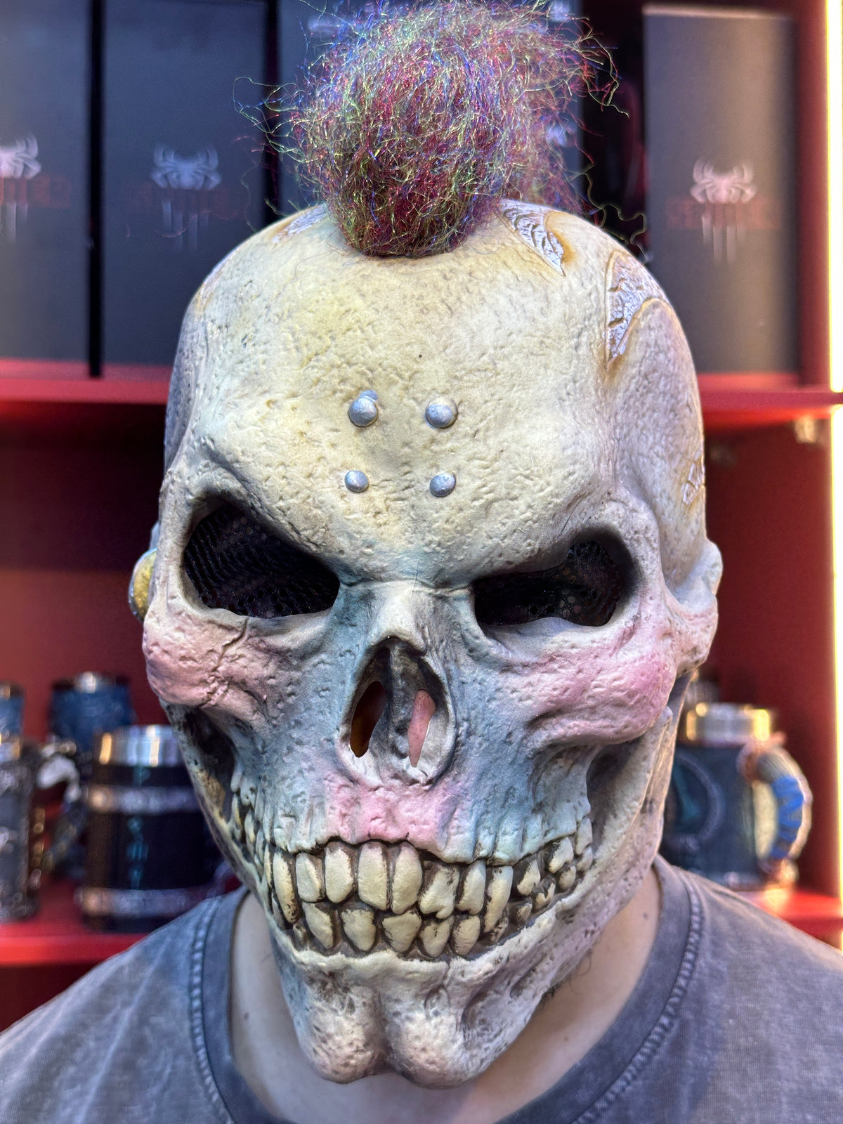 Scary Skeleton Biker Mask for Halloween & Cosplay