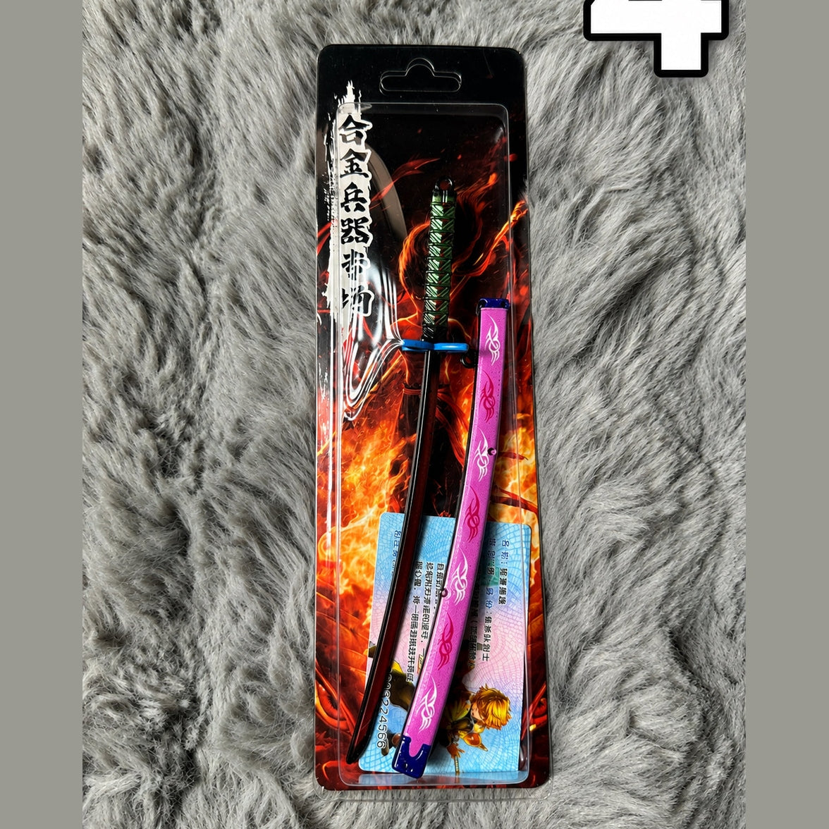 12cm Demon Slayer Miniature Sword - Anime Katana Figure & Desktop Collectible
