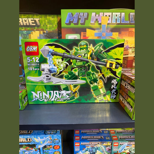 OBM Ninja Adventure World 4-in-1 Element Mech Warrior Action Figure Building Blocks Set