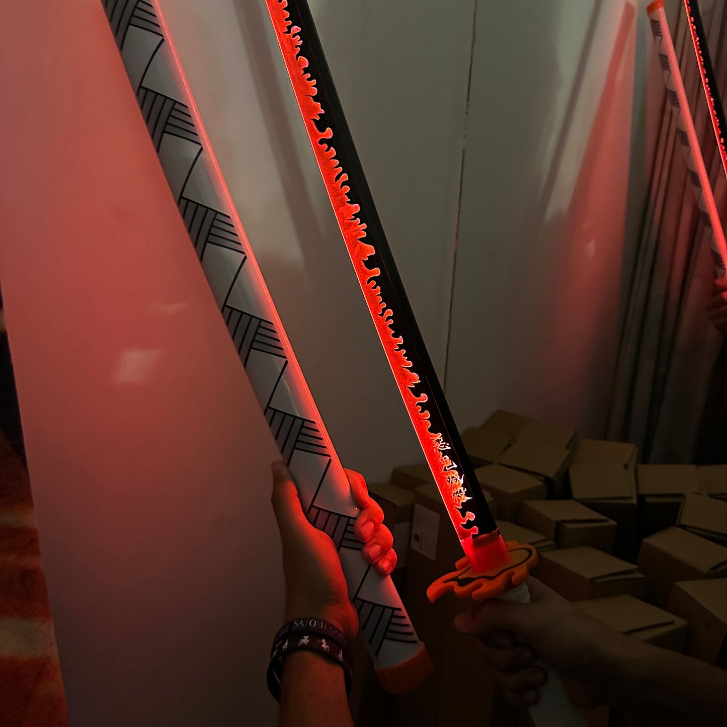 LED Light Demon Slayer Katana Luminous Sword Tomioka Giyuu Anime Cosplay Prop Knife Real Japanese Katana Samurai Lightsabre Toy
