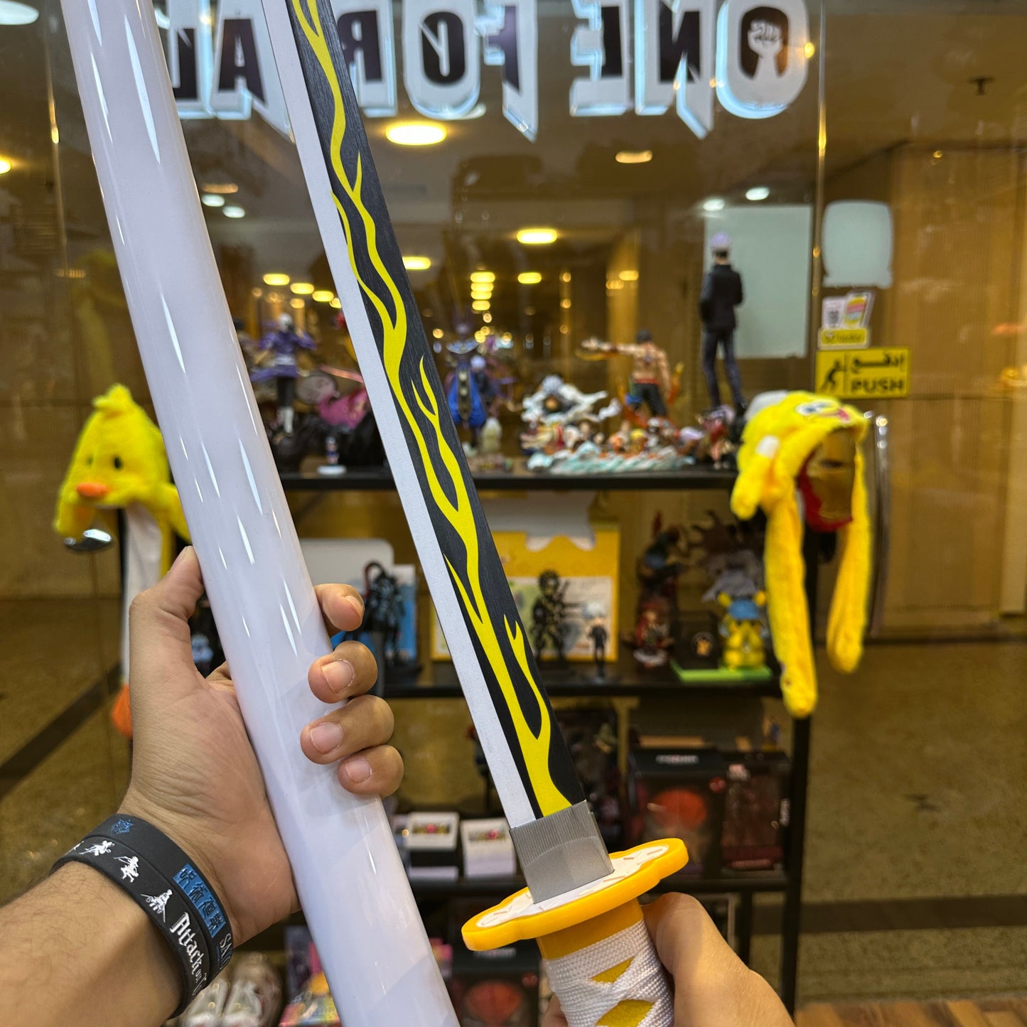 Demonslayer swords 105cm made from pvc & wooden blades