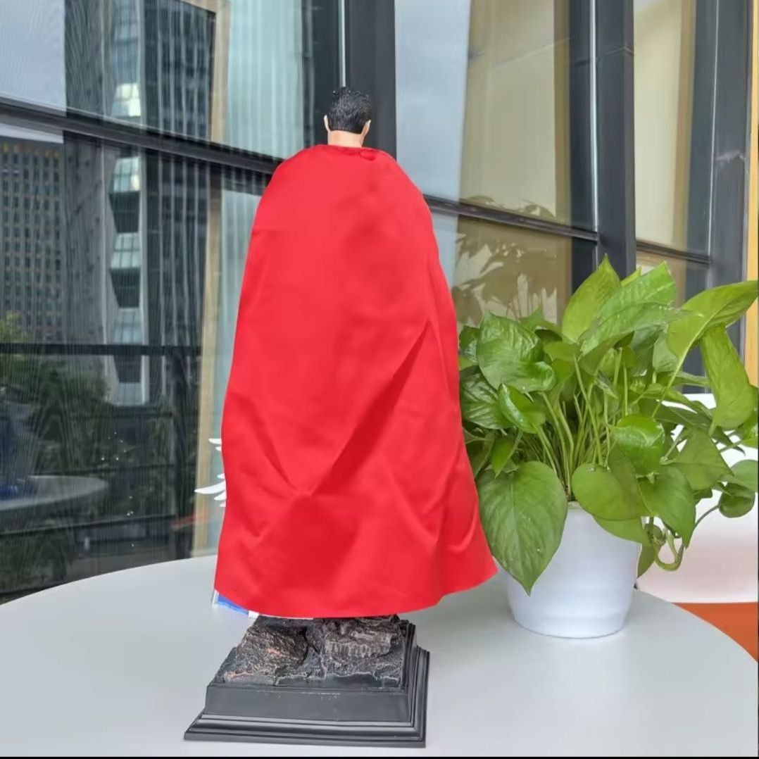 50cm Superman Anime Figure Superman Dawn Of Justice Action Figure Pvc 2 Heads 2 Hands Statue Ornament Children Toys Gift