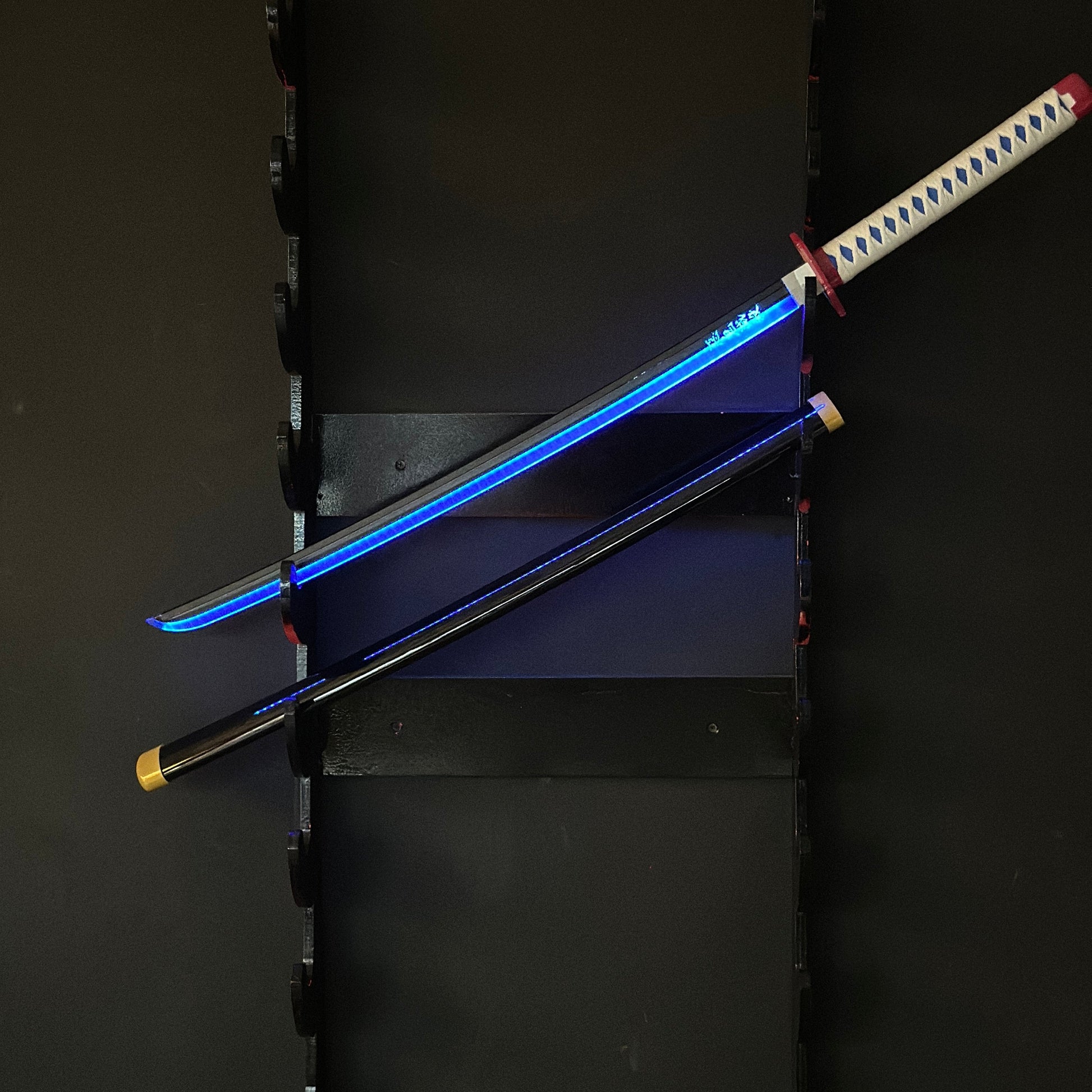 LED Light Demon Slayer Katana Luminous Sword Tomioka Giyuu Anime Cosplay Prop Knife Real Japanese Katana Samurai Lightsabre Toy