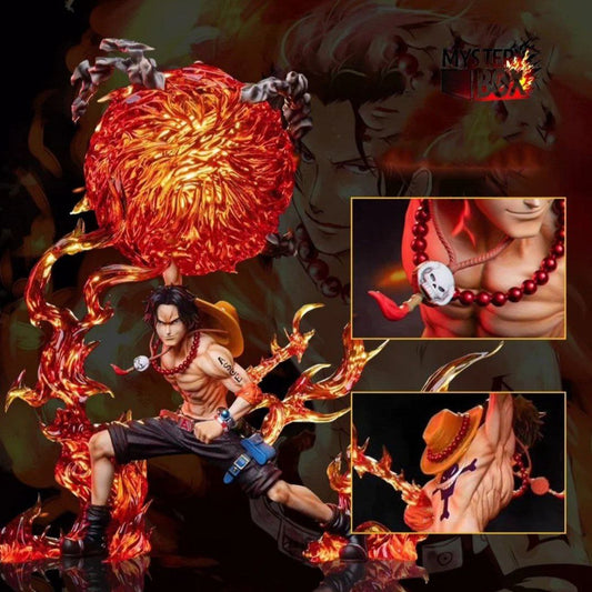 One Piece Anime Figure 26cm Portgas·D· Ace Cartoon Action Peripheral Toys Figures Ace Mera Mera No Mi Model Pvc Gifts Toys