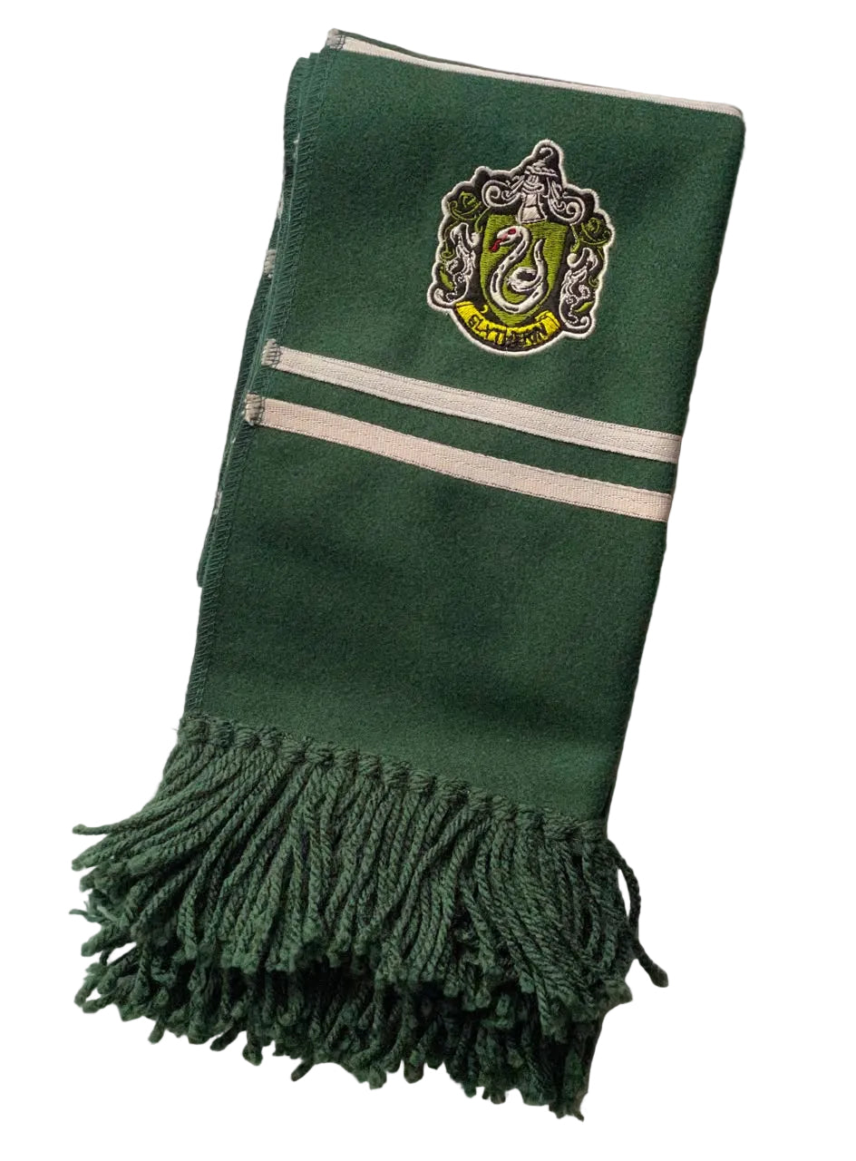 Harry Potter Hogwarts House Winter Scarf with Crest
