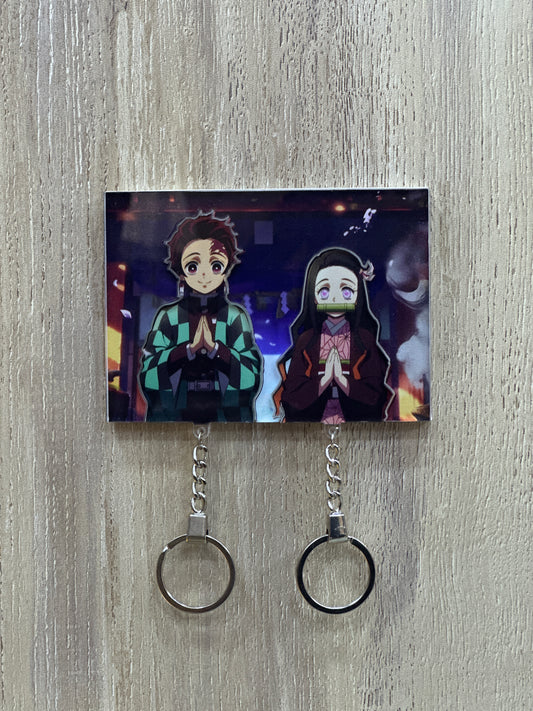 Anime couples keychains from One For All anime store
