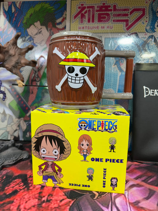 One Pieced King Sea King Wooden Barrel Modeling Cup Water Cup Ceramic Cup Mug Coffee Cup Animation Peripheral Gifts