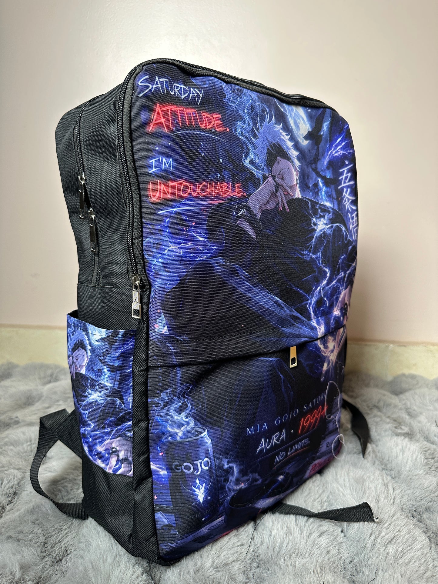 Gojo saturo jujutsukaisen back bag