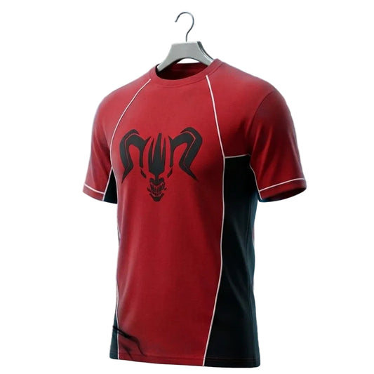 One For All Bleach Hollow Mask Colorblock T-Shirt - Red/Black