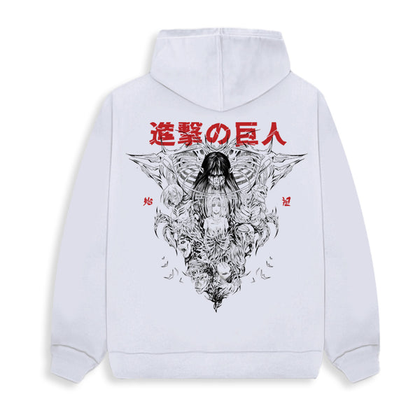Eren - Aot White | Anime Hoodies Egypt