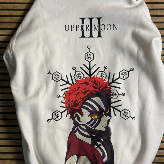 Akaza - Demon slayer Hoodie - White | Anime Hoodies Egypt