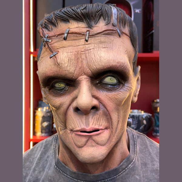 Classic Frankenstein Monster Halloween Mask with Neck Bolts
