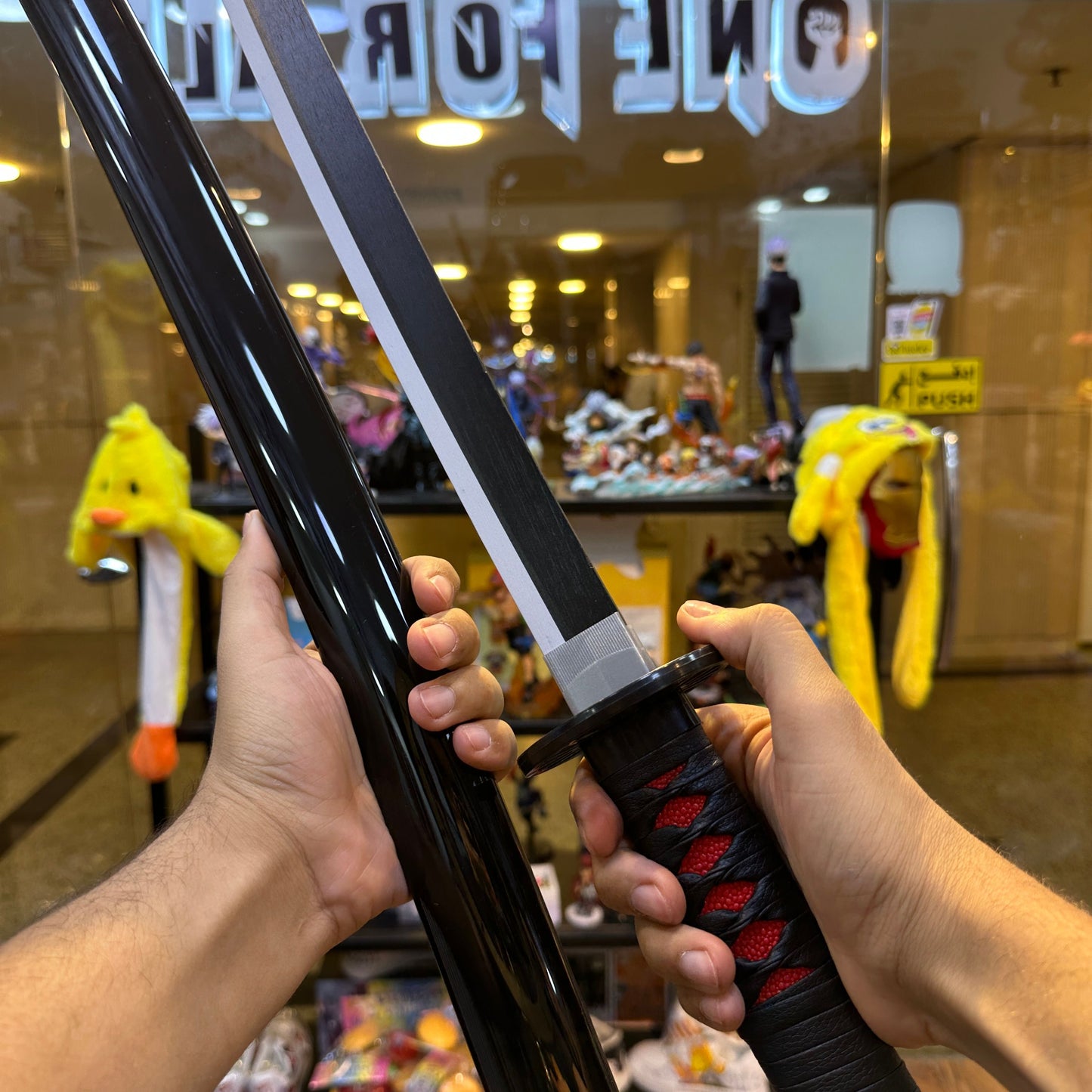 Demonslayer swords 105cm made from pvc & wooden blades