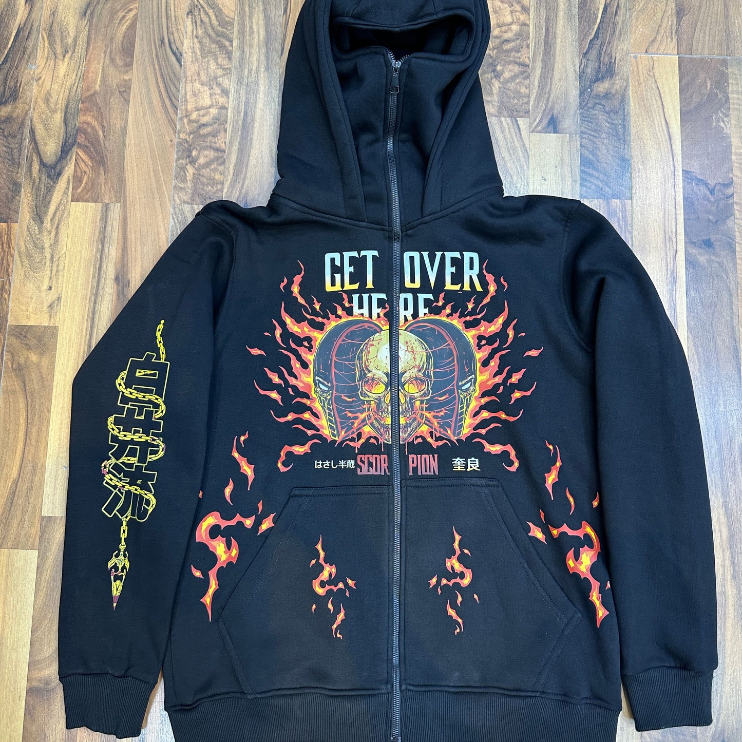 Scorpion from mortal Kombat ninja hoodie from One For All anime store