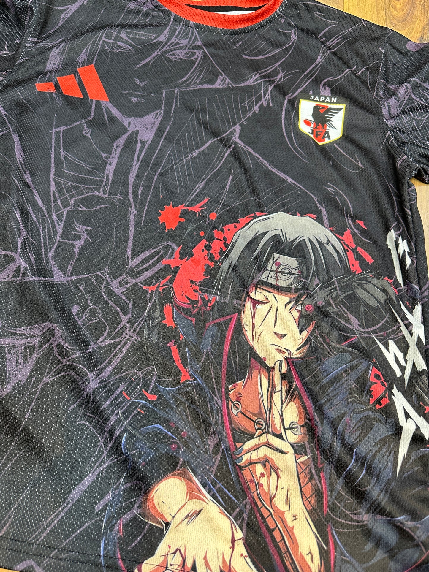 Itachi black new sport t-shirt from one for all anime clothing store