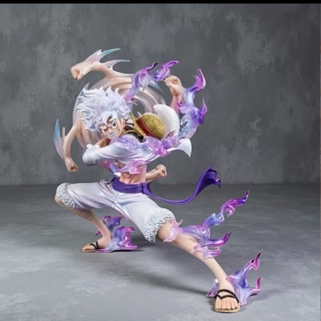 19cm One Piece Luffy Gear 5 Dynamic Swinging Fist Punching Pose Action Figurine Model Anime Nika Collectible Figure Toy Gift