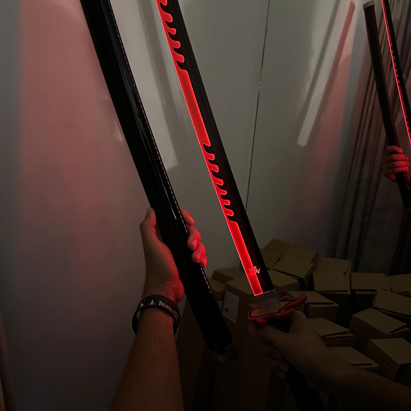 LED Light Demon Slayer Katana Luminous Sword Tomioka Giyuu Anime Cosplay Prop Knife Real Japanese Katana Samurai Lightsabre Toy