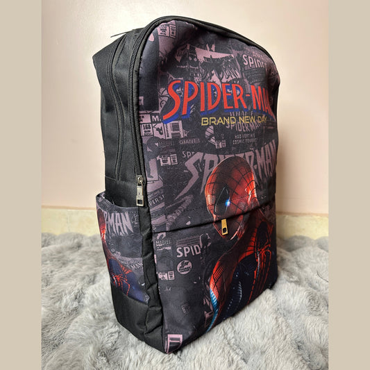 Red & Blue Web Hero Graphic Backpack - Classic Comic Book Superhero Daypack for School & Travel