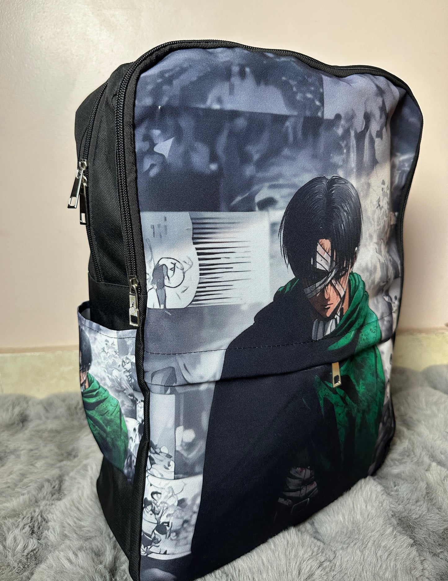 Levi attack on titan back bag