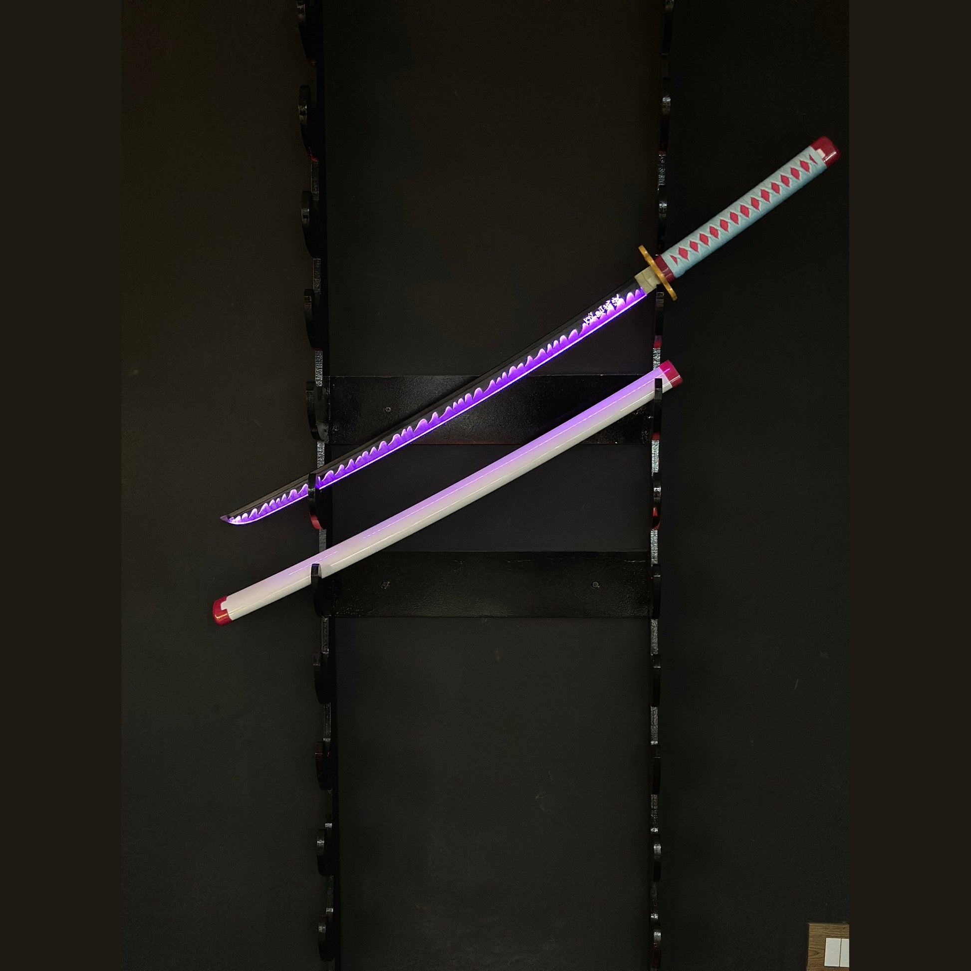 LED Light Demon Slayer Katana Luminous Sword Tomioka Giyuu Anime Cosplay Prop Knife Real Japanese Katana Samurai Lightsabre Toy