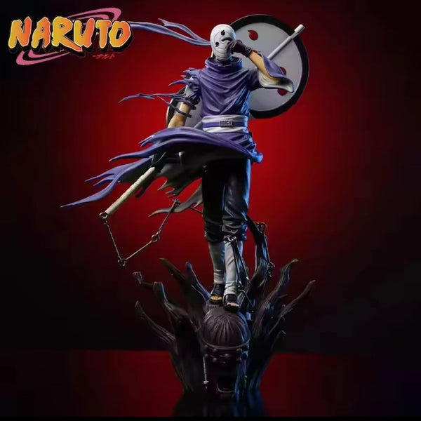 30CM NARUTO Anime Figure Uchiha Obito Statue Double-headed Collection Action Figures Desktop decoration toys model Gifts Pendant
