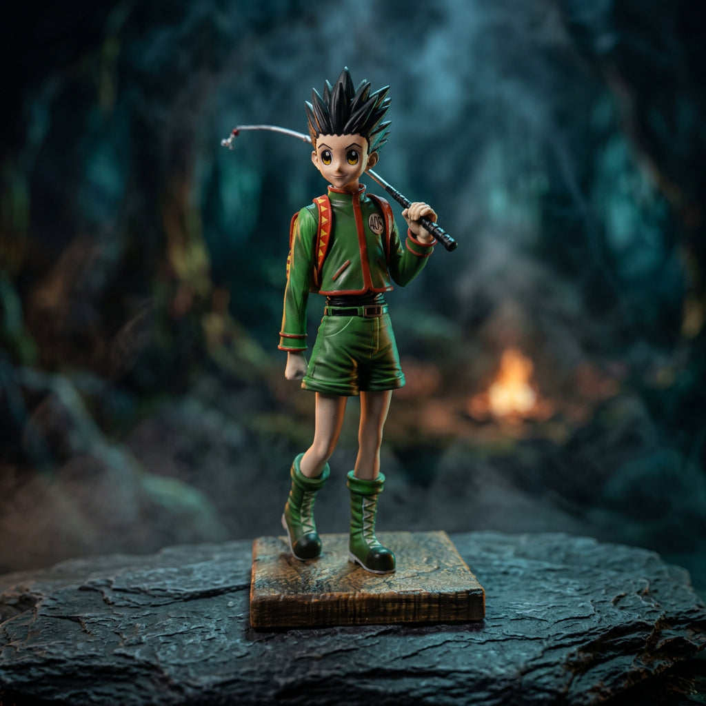 Highly Detailed Spiky-Haired Adventurer Figure - Number 405 Badge Edition