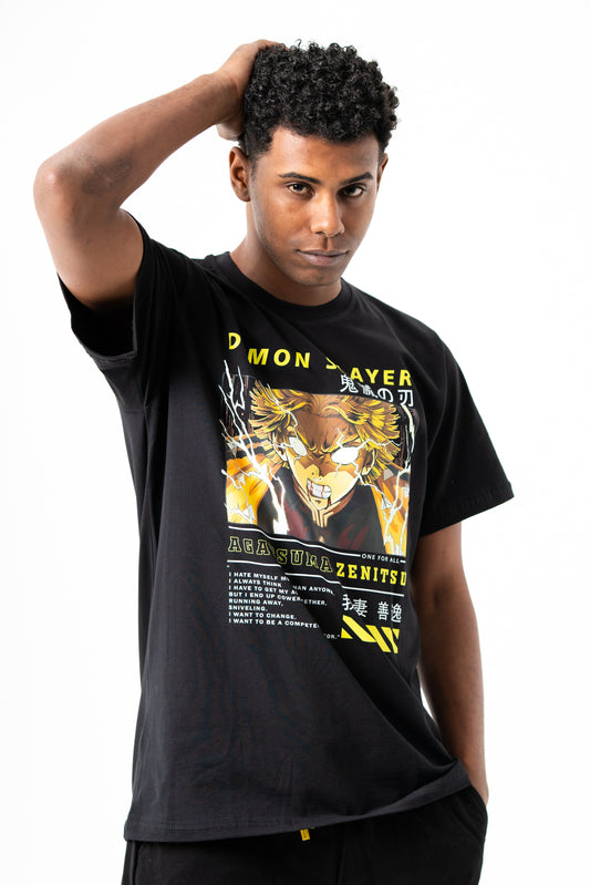 Zenitsu black t-shirt from One For All