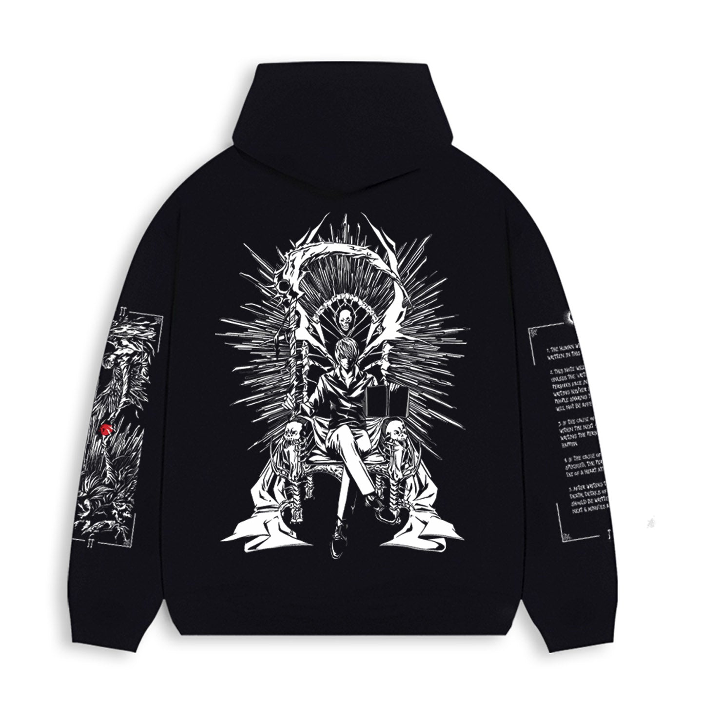 Maglietta Uomo Death Note Chained Notes – 100% Cotone, Girocollo Nero Con Stampe Di Light E L – Merch Ufficiale